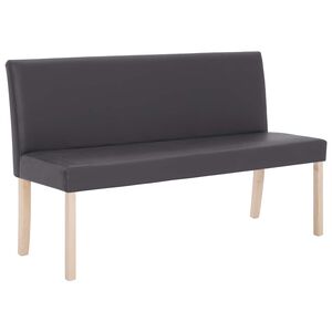 vidaXL Lavica z umelej kože 139,5 cm siv&aacute;