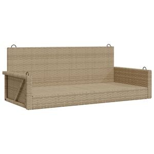 vidaXL Hojdacia lavica b&eacute;žov&aacute; 119x56x48 cm polyratan