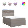vidaXL Posteľn&yacute; r&aacute;m boxspring s matracom sivohned 160x200 cm l&aacute;tka