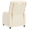 vidaXL Zdvíhacie masážne kreslo krémové umelá koža