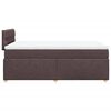 vidaXL Boxspring posteľ s matracom tmavohned&aacute; 120x200 cm l&aacute;tka