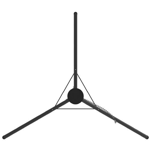 vidaXL Tripod na t&aacute;bor&aacute;k Čierna 92 x 92 x 171,5 cm Oceľ