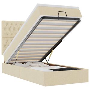 vidaXL Osmansk&yacute; r&aacute;m postele s matracom kr&eacute;mov&aacute; 90x190 cm l&aacute;tka