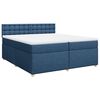 vidaXL Boxspring posteľ s matracom modr&aacute; 200x200 cm l&aacute;tka