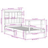 vidaXL Posteľ s knižnicou bez matraca 75x190 cm borovicov&yacute; mas&iacute;v