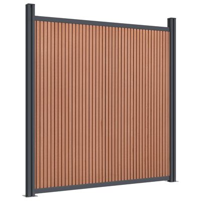 vidaXL Plotový panel hnedý 353x186 cm WPC