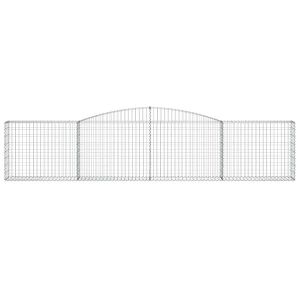 vidaXL Oblúkové gabionové koše 9 ks 400x30x80/100cm pozinkované železo