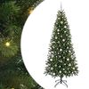 vidaXL Umel&yacute; vianočn&yacute; stromček s 300 LED-i Zelen&aacute; 210 cm PE a PVC