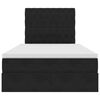 vidaXL Postel s &uacute;ložn&yacute;m prostorem a LED svetlom Čierna 120 x 190 cm