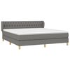 vidaXL Boxspring posteľ s matracom tmavosiv&aacute; 180x200 cm l&aacute;tka