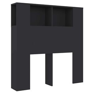 vidaXL Čelo postele so skrinkou čierne 100x18,5x102,5 cm