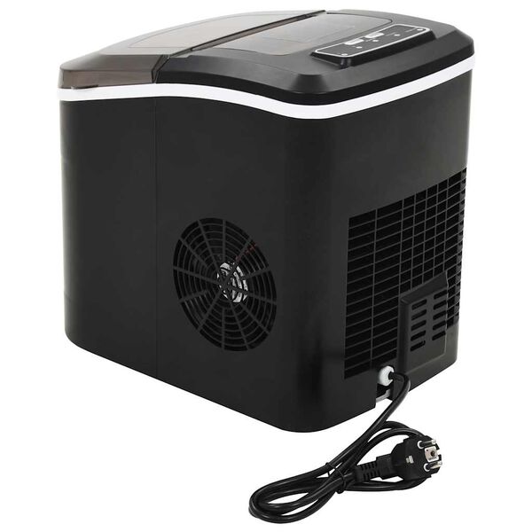 vidaXL V&yacute;robn&iacute;k ľadov&yacute;ch kociek čierny 2,4 l 15 kg / 24 h