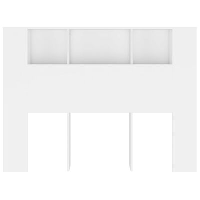 vidaXL Čelo postele so skrinkou biele 140x18,5x104,5 cm
