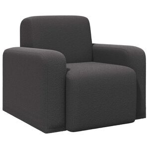 vidaXL Kreslo Tmavosiv&aacute; Boucl&eacute;