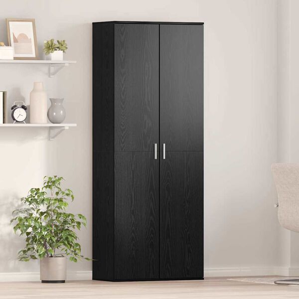 vidaXL Highboard Čierny dub 70 x 33.5 x 180 cm Kompozitn&eacute; drevo