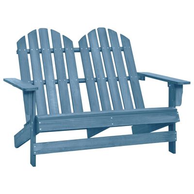 vidaXL 2-miestna záhradná stolička Adirondack jedľový masív modrá