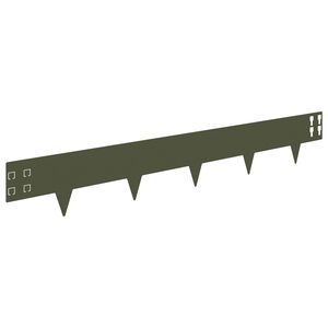 vidaXL Obrubn&iacute;k tr&aacute;vnika 20 ks 100 x 15 cm Oceľ Olivovo zelen&aacute;