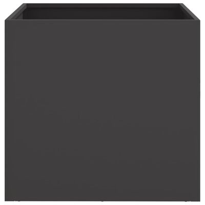 vidaXL Kvetináč čierny 42x40x39 cm oceľ valcovaná za studena