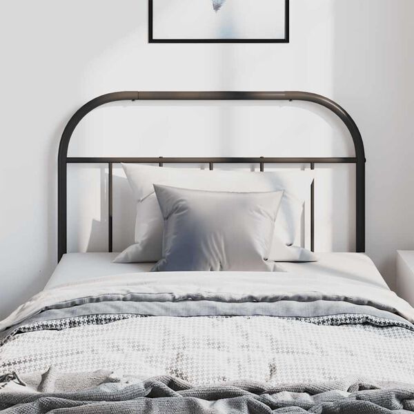 vidaXL Kovov&eacute; čelo postele čierne 100 cm
