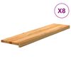vidaXL Schodiskov&eacute; stupne 8 ks svetlohned&aacute; 110x25x2 cm dubov&yacute; mas&iacute;v