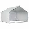 vidaXL Kurn&iacute;k so strechou Strieborn&aacute; 200 x 200 x 150 cm