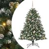 vidaXL Umel&yacute; vianočn&yacute; stromček Zelen&aacute; 150 cm PVC, plast a oceľ