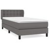 vidaXL Boxspring posteľ s matracom siv&aacute; 90x190 cm umel&aacute; koža