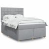 vidaXL Boxspring posteľ s matracom bledosiv&yacute; 140x190 cm l&aacute;tka