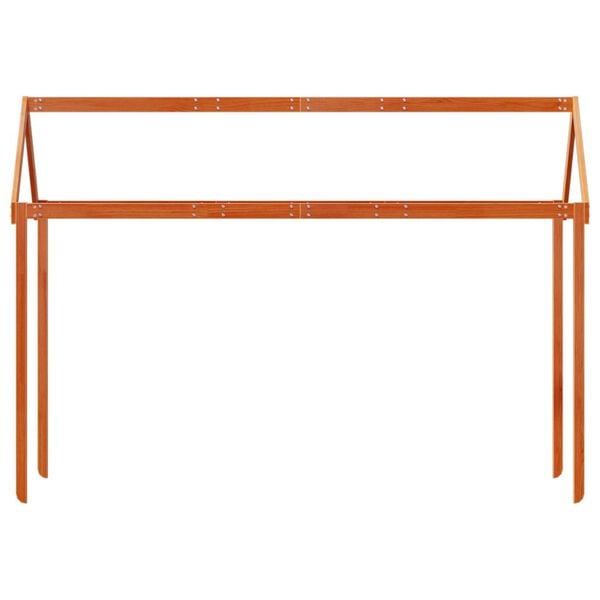 vidaXL Strecha na detskú posteľ voskovohnedá 217x95,5x159 cm borovica