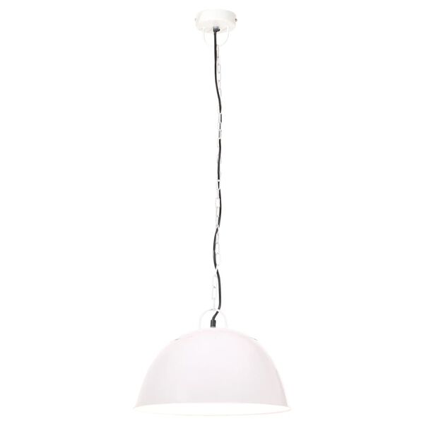 vidaXL Industriálna vintage závesná lampa 25 W, biela 41 cm E27