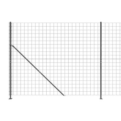 vidaXL Drôtený plot s prírubou antracitový 1,4x25 m