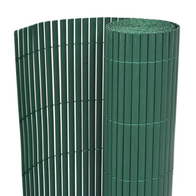 vidaXL Obojstranný záhradný plot, PVC 90x500 cm, zelený