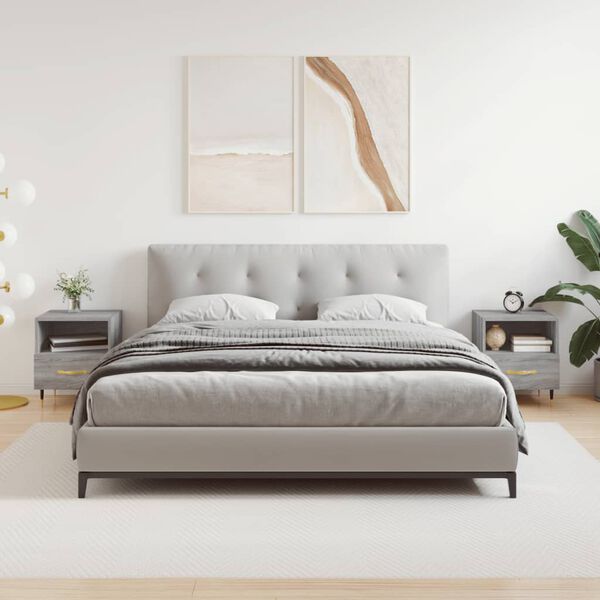 vidaXL Nočné stolíky 2 ks sivé sonoma 40x35x47,5 cm kompozitné drevo