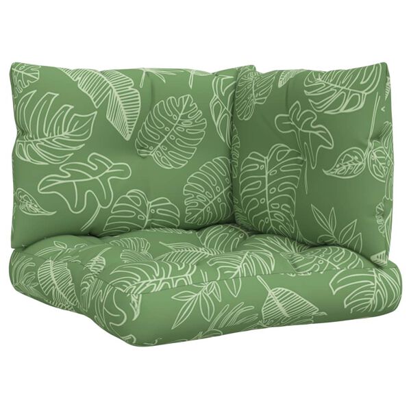 vidaXL Podu&scaron;ky na paletov&uacute; pohovku 3 ks listov&yacute; vzor oxfordsk&aacute; l&aacute;tka