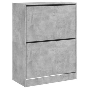 vidaXL Botn&iacute;k s 2 v&yacute;klopn&yacute;mi z&aacute;suvkami bet&oacute;nov&yacute; siv&yacute; 80x42x108 cm