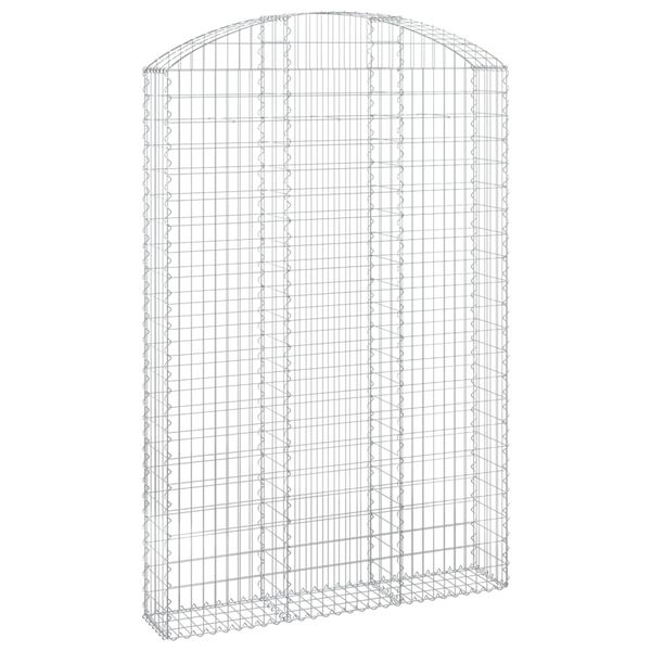 vidaXL Obl&uacute;kov&yacute; gabionov&yacute; k&ocirc;&scaron; 150x30x220/240 cm pozinkovan&eacute; železo