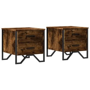 vidaXL Nočn&eacute; stol&iacute;ky 2 ks dymov&yacute; dub 40x41x40 cm kompozitn&eacute; drevo