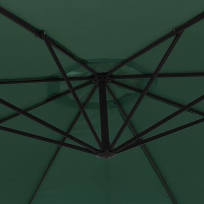 vidaXL Závesný slnečník 3,5 m, zelený