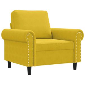 vidaXL Kreslo žlt&eacute; 60 cm zamat