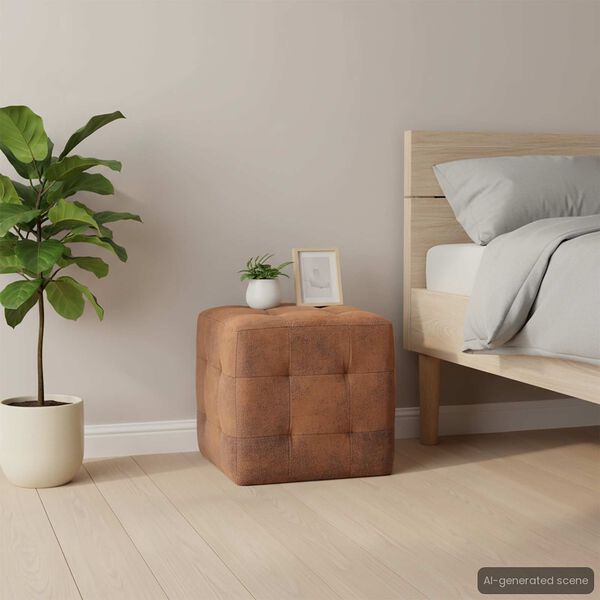 vidaXL Nočn&eacute; stol&iacute;ky 2 ks hned&eacute; 30x30x30 cm umel&aacute; semi&scaron;ov&aacute; koža