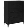 vidaXL Highboard Čierny dub 69,5 x 34 x 180 cm Kompozitn&eacute; drevo