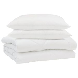 vidaXL Letn&aacute; prikr&yacute;vka s vank&uacute;&scaron;om 3 pcs Biela Mikrovl&aacute;kno