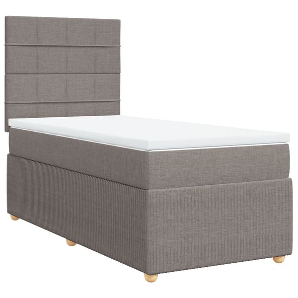 vidaXL Boxspring posteľ s matracom sivohned&yacute; 100x200 cm l&aacute;tka
