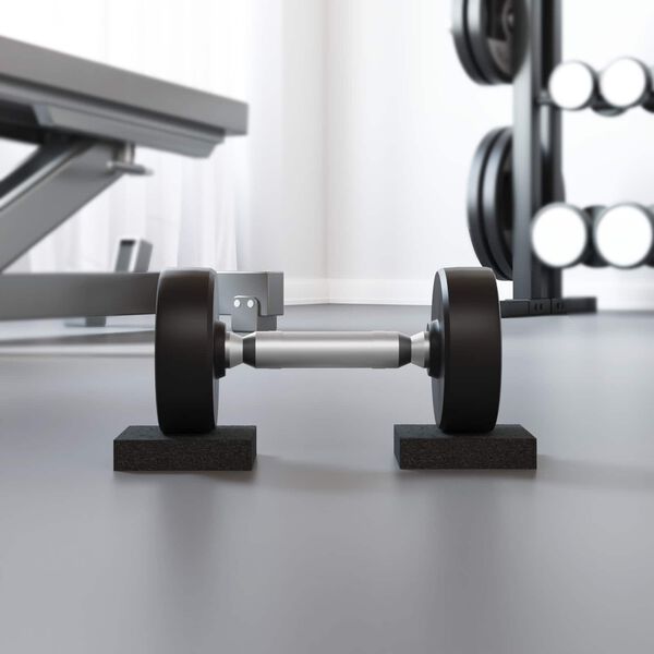 vidaXL Pad z gumov&yacute;ch gran&uacute;l na dvor Čierny 9 x 9 x 2 cm Guma