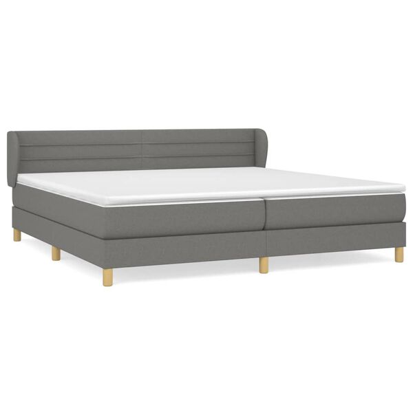 vidaXL Boxspring posteľ s matracom tmavosiv&aacute; 200x200 cm l&aacute;tka