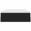 vidaXL Postel s &uacute;ložn&yacute;m prostorem a matrac&iacute; Čierna 140 x 190 cm Zamat