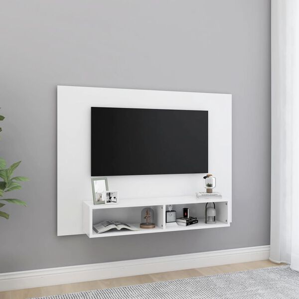 vidaXL N&aacute;stenn&aacute; TV skrinka biela 120x23,5x90 cm spracovan&eacute; drevo