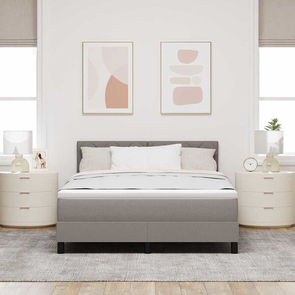 vidaXL Posteľ s pružinov&yacute;m r&aacute;mom Sivohned&aacute; 160 x 200 cm l&aacute;tka