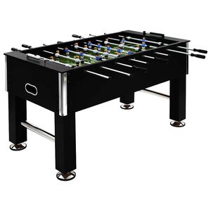 vidaXL Stoln&yacute; futbal, oceľ 60 kg 140x74,5x87,5 cm, čierny