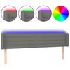vidaXL Čelo postele s LED tmavosiv&eacute; 203x16x78/88 cm l&aacute;tka